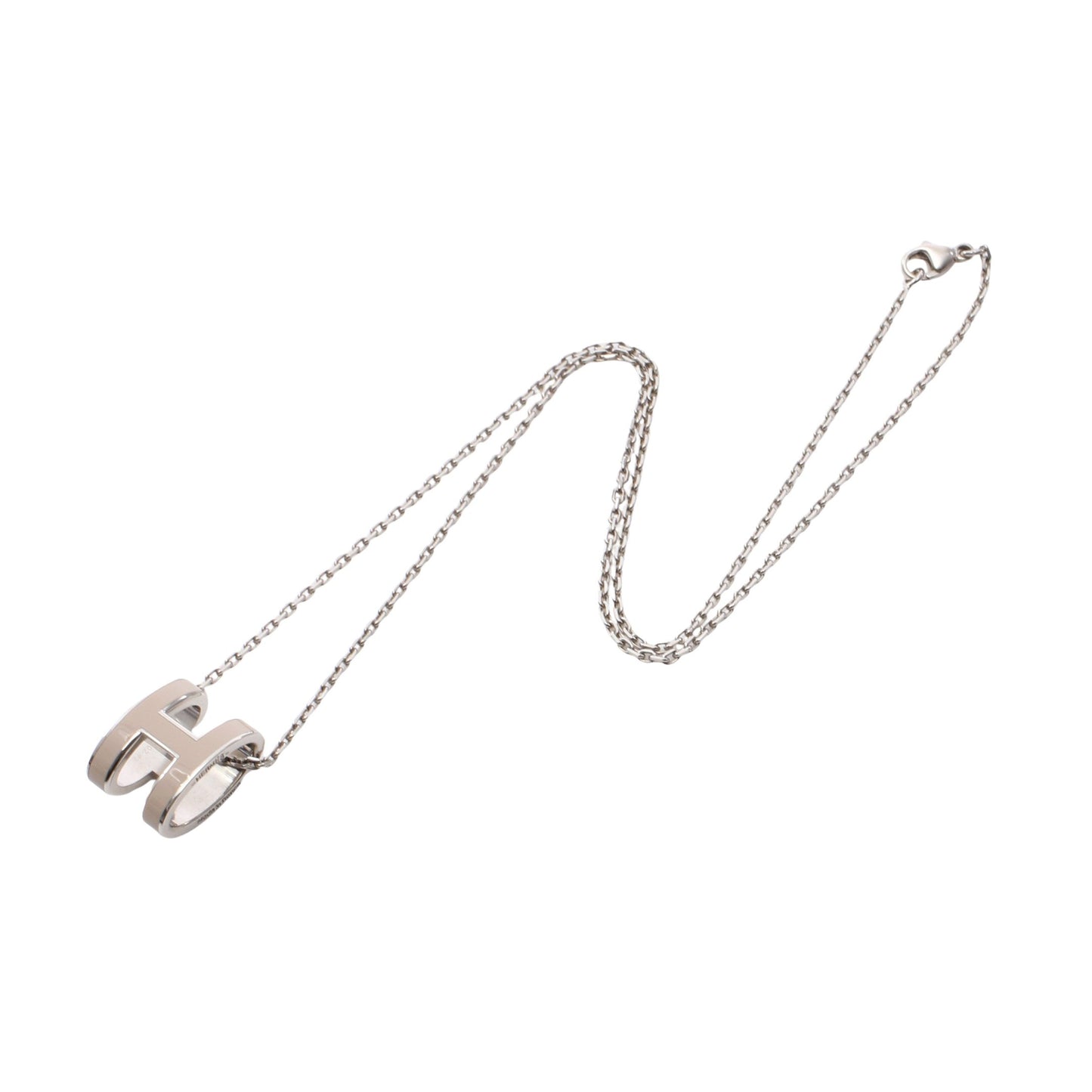 POP H ポップアッシュ ネックレス ベージュ シルバー エルメス アクセサリー HERMES