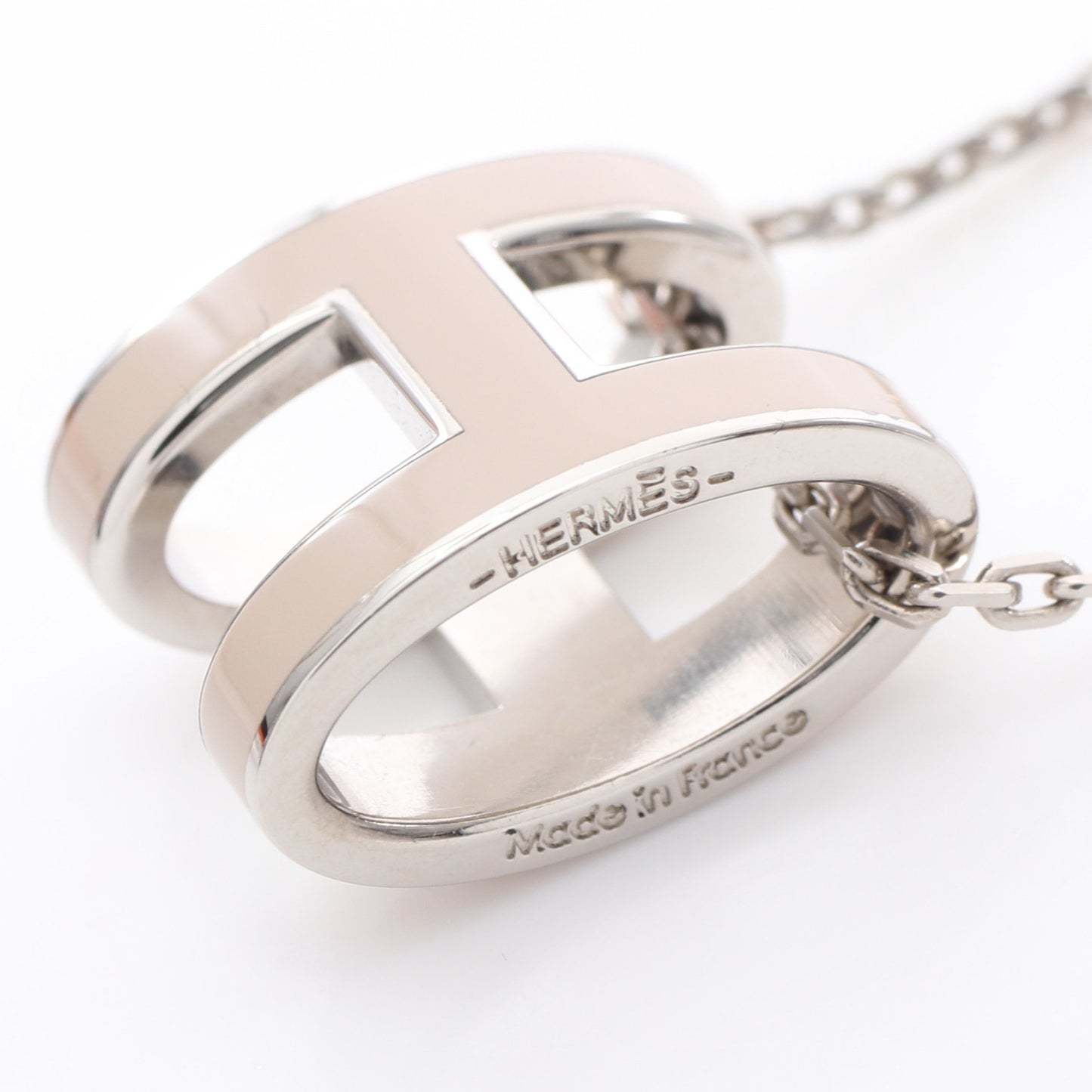 POP H ポップアッシュ ネックレス ベージュ シルバー エルメス アクセサリー HERMES