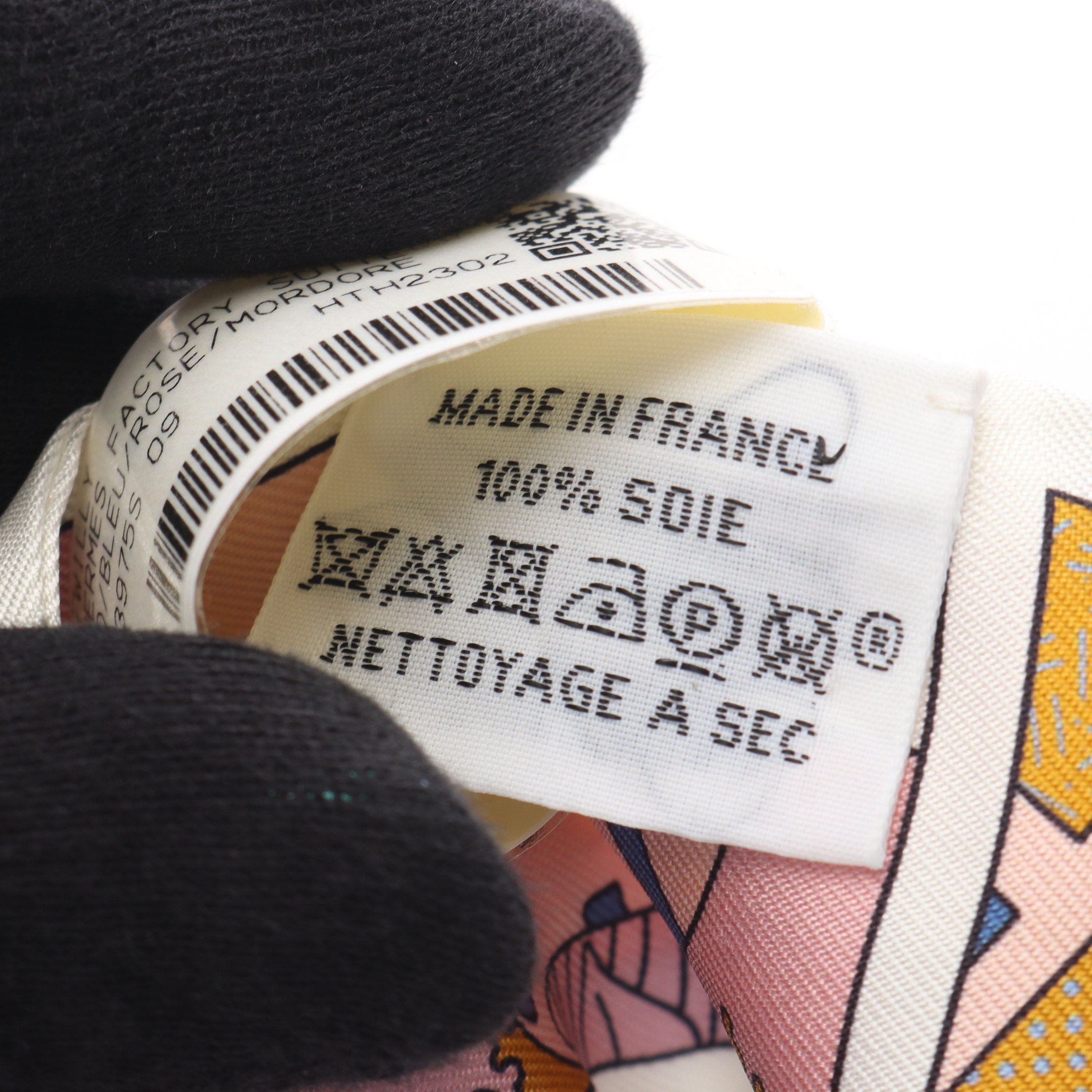 ツイリー HERMES FACTORY SUITE リボン スカーフ シルク ピンク ブルー