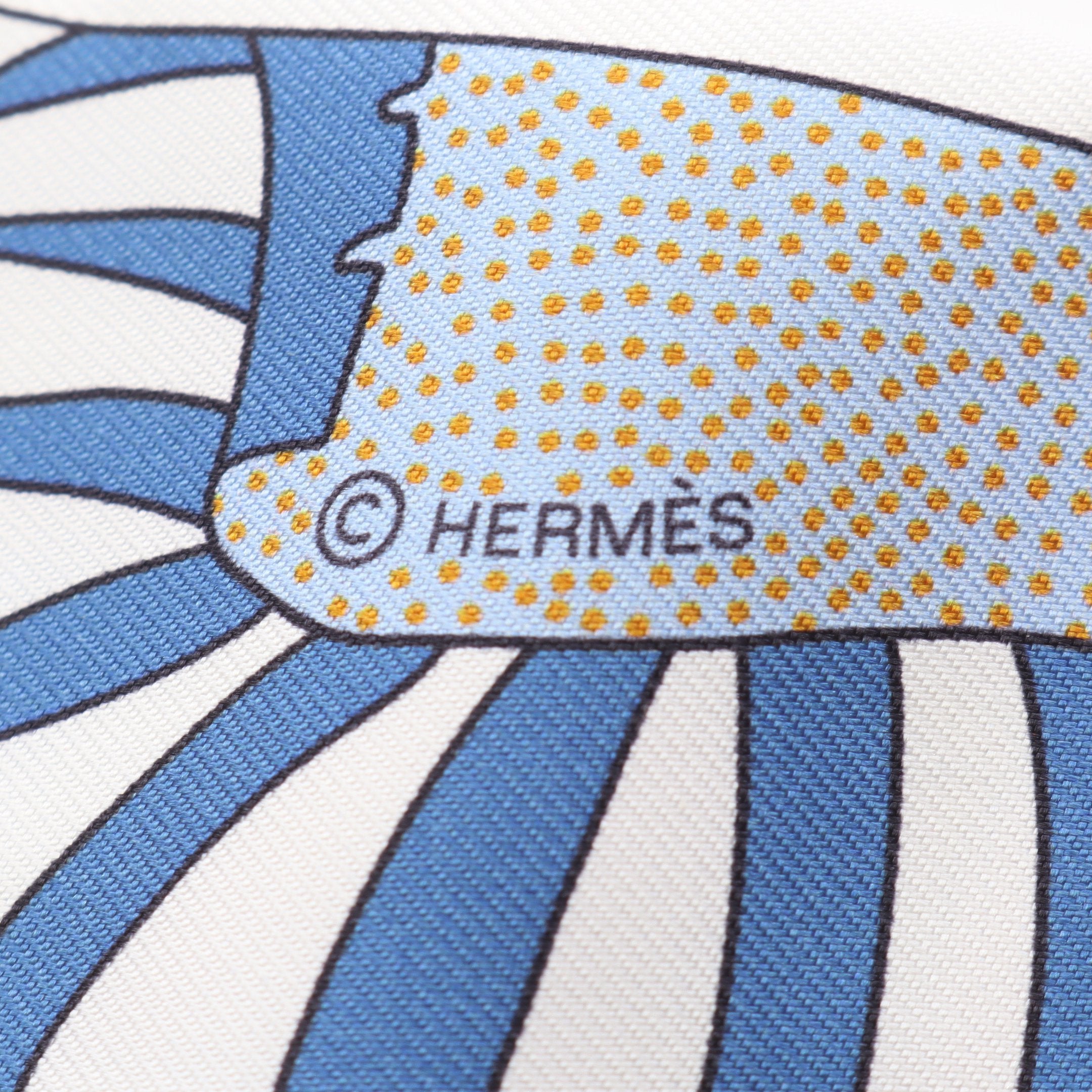 ツイリー HERMES FACTORY SUITE リボン スカーフ シルク ピンク ブルー