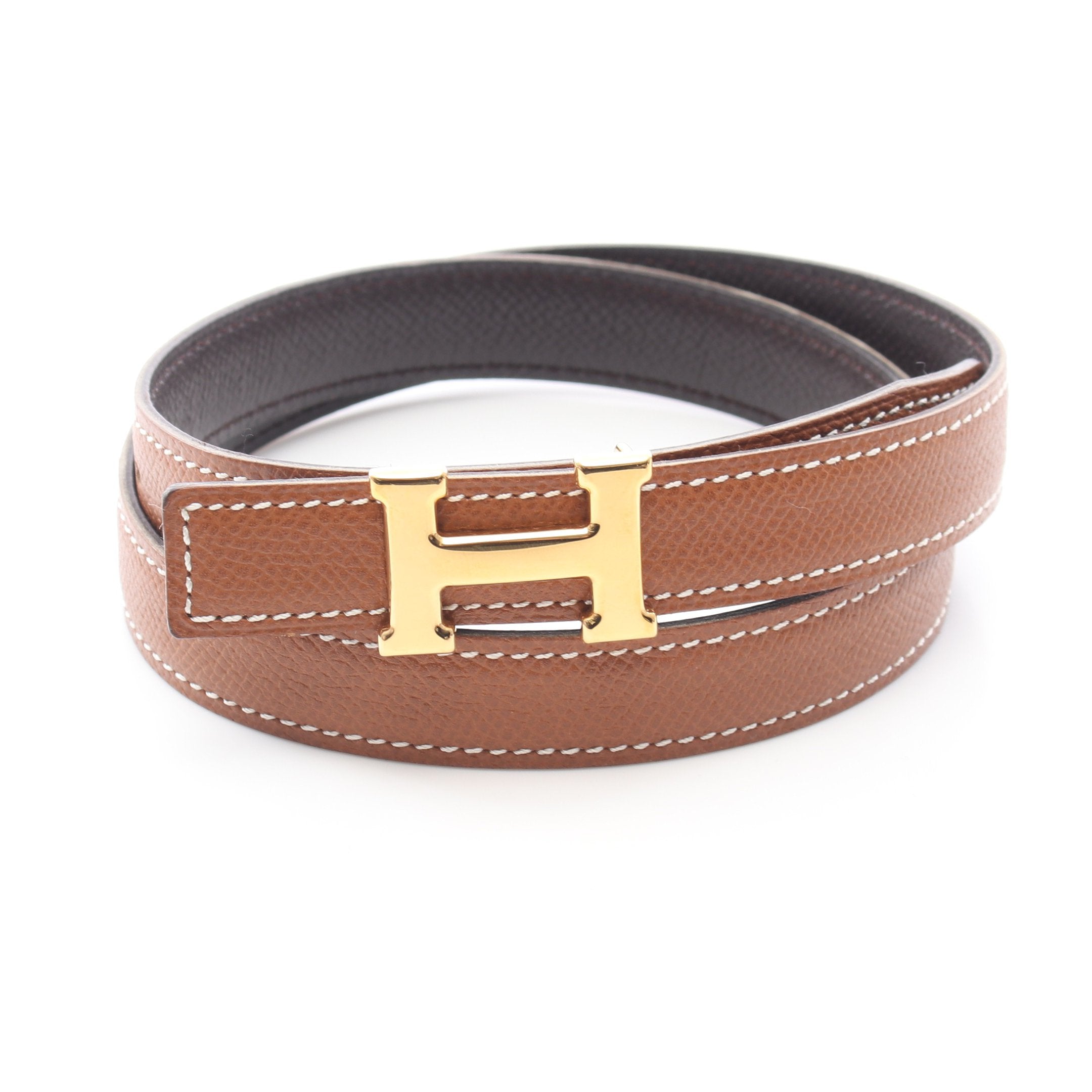 エルメス HERMES コンスタンス Hベルト ベルト 衣料品 カーフ（牛革） トゴ ボックスカーフ レディース ブラック系 / ブラウン系 / ノワール 【中古】 HERMES（エルメス） コンスタンス H ベルト ブラック ブラウン