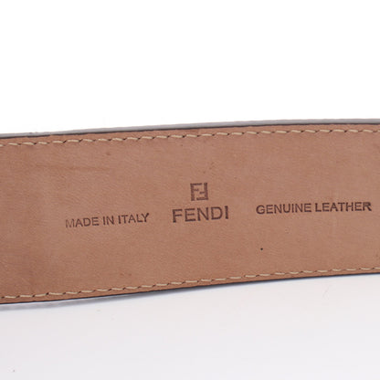 FFロゴバックル レオパード ゴールド金具 ベルト ハラコ ベージュ ダークブラウン フェンディ 財布・小物 FENDI