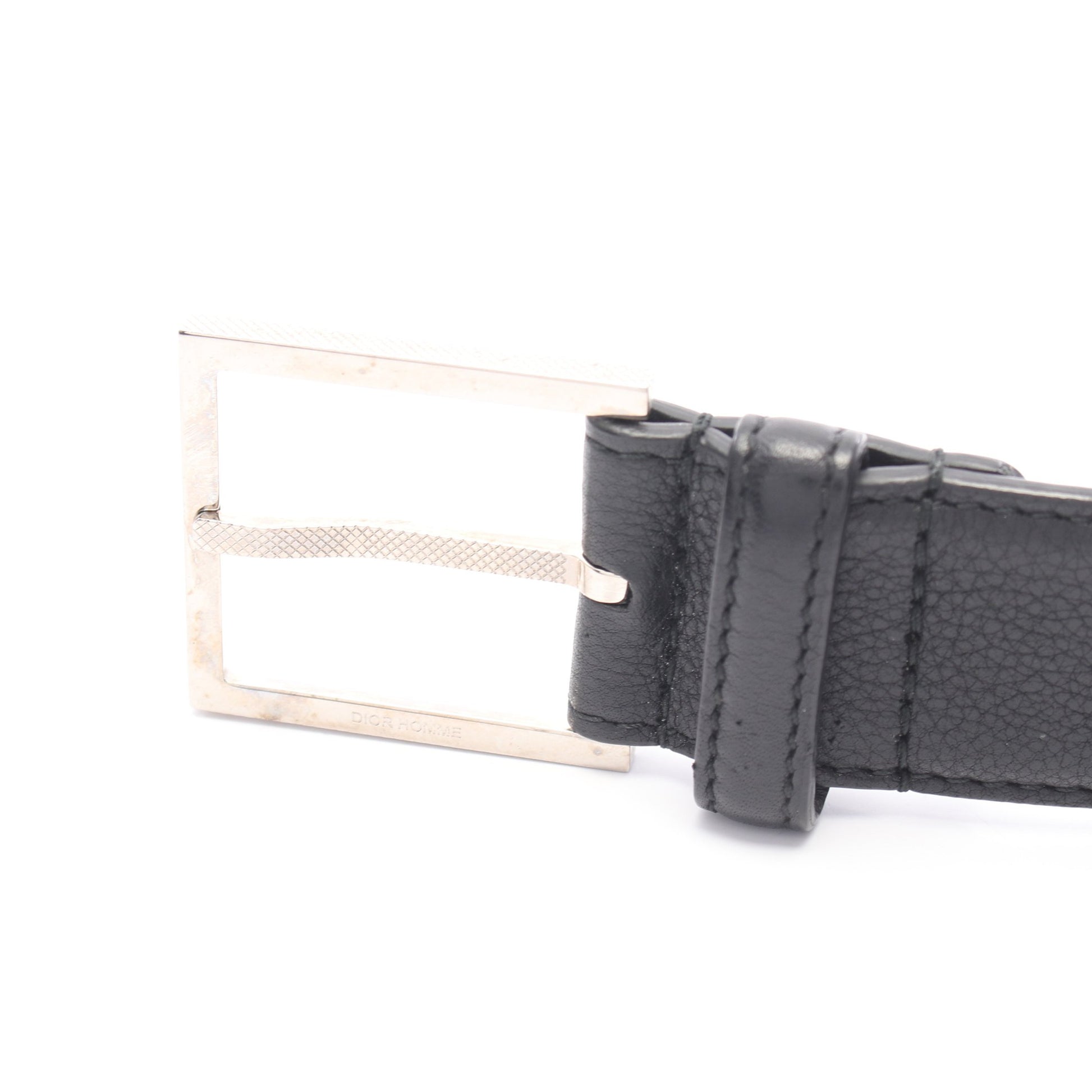 ドット シルバー金具 ベルト レザー ブラック ディオールオム 財布・小物 Dior HOMME