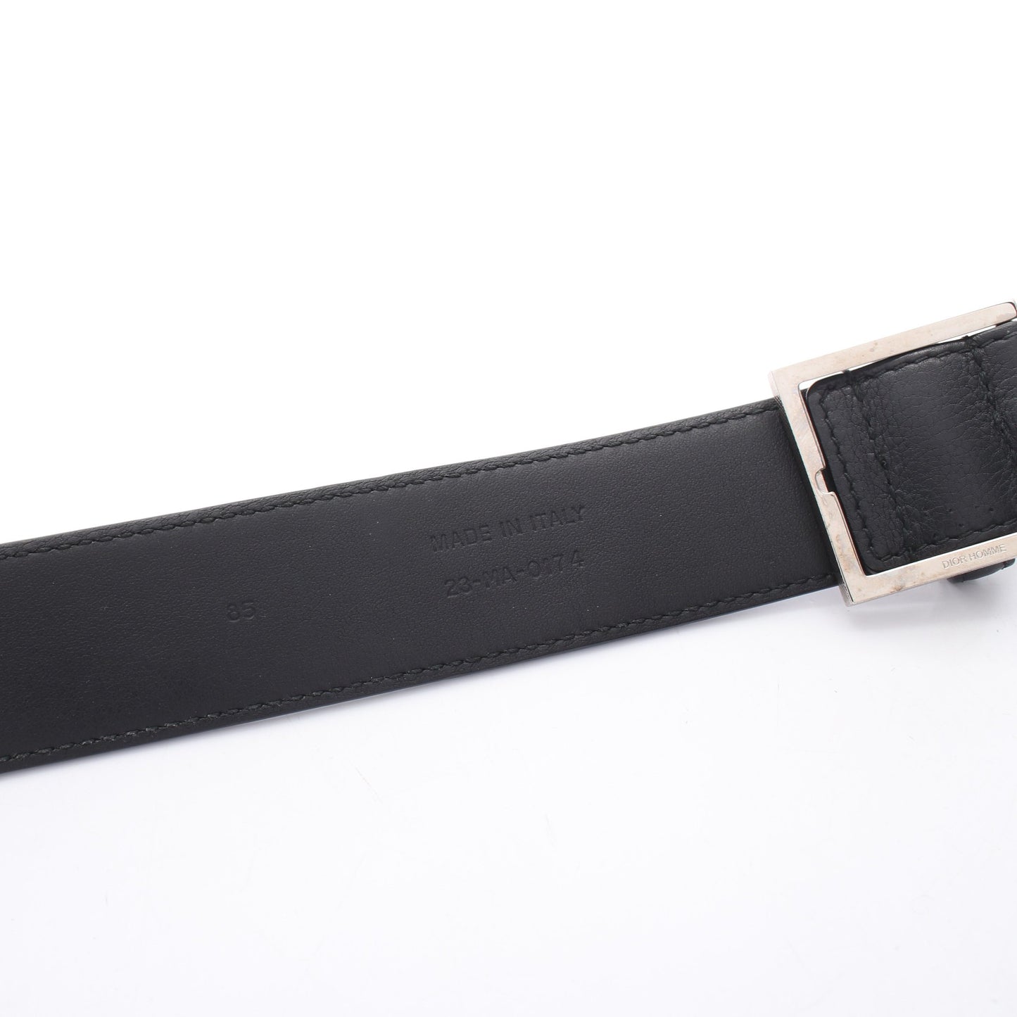 ドット シルバー金具 ベルト レザー ブラック ディオールオム 財布・小物 Dior HOMME