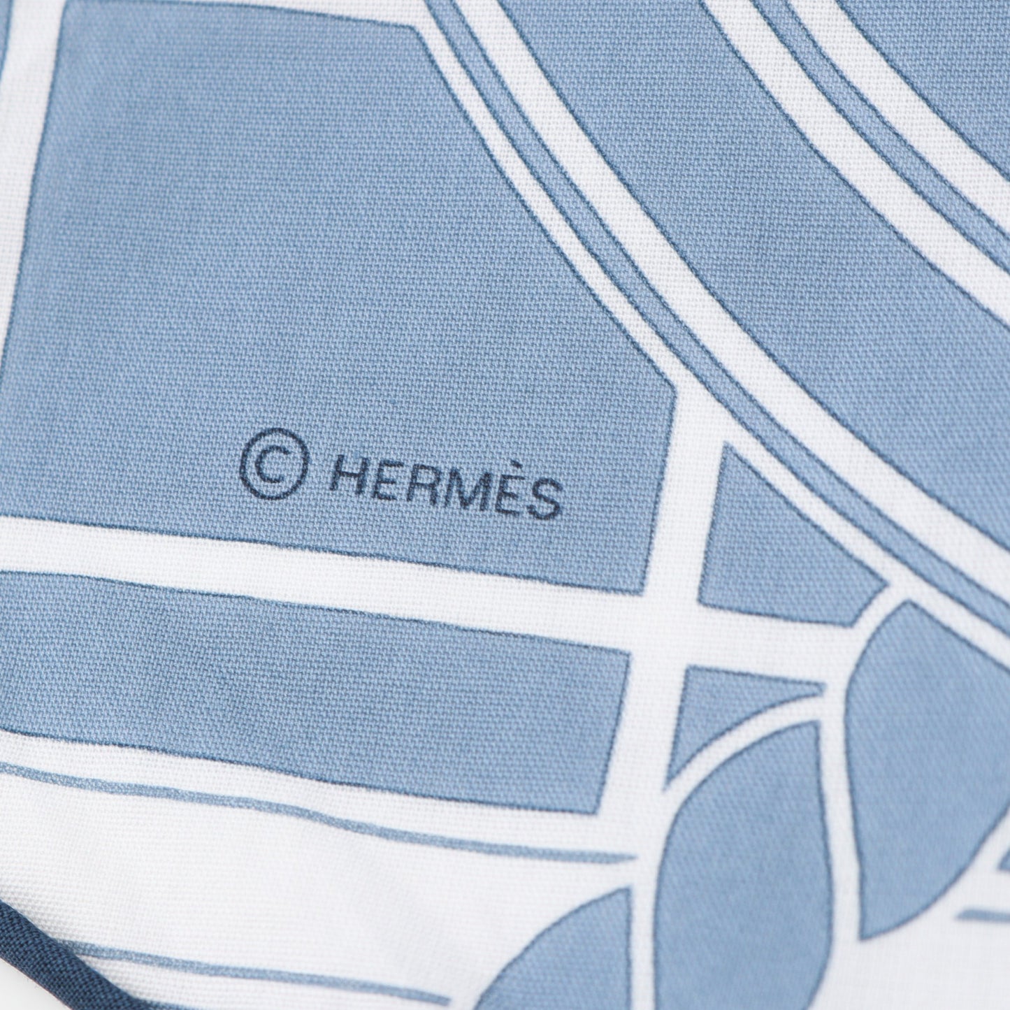 ロザンジュGM GRANDE TENUE スカーフ コットン ブルーグレー エルメス 財布・小物 HERMES