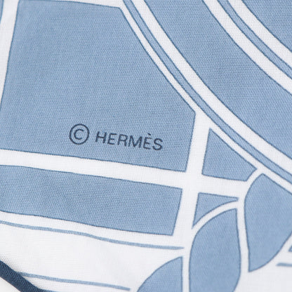 ロザンジュGM GRANDE TENUE スカーフ コットン ブルーグレー エルメス 財布・小物 HERMES