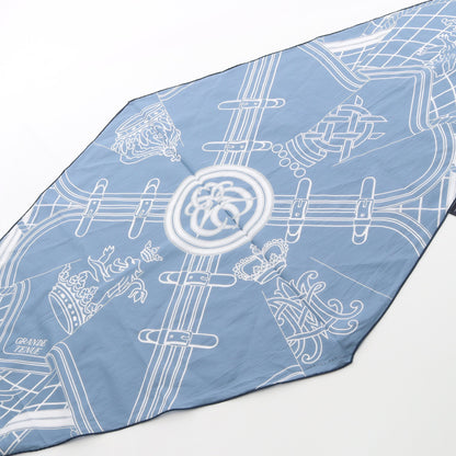 ロザンジュGM GRANDE TENUE スカーフ コットン ブルーグレー エルメス 財布・小物 HERMES