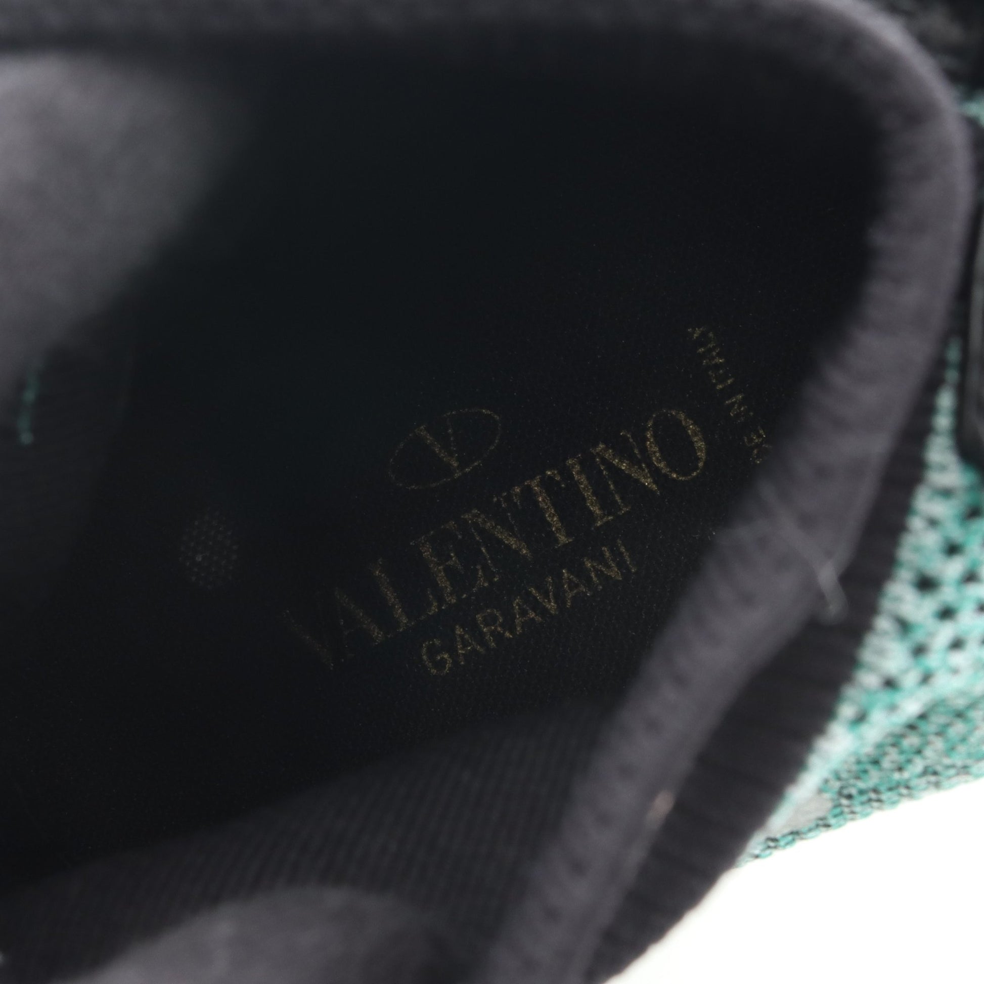 Heroes Tribe フリンジ ハイカットスニーカー ニットファブリック レザー グリーン ブラック レッド ヴァレンティノ シューズ VALENTINO