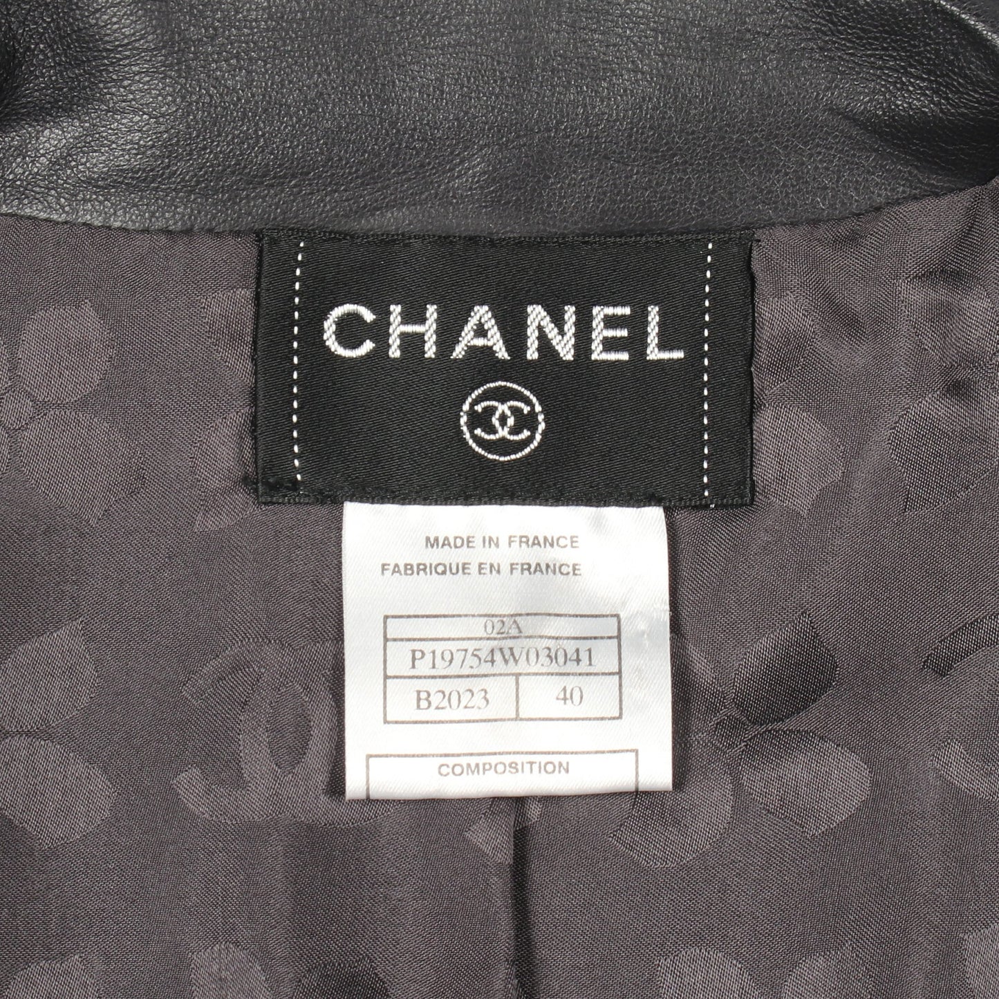 ココマーク ジップアップ ベスト ラムスキン ダークグレー 02A シャネル トップス CHANEL