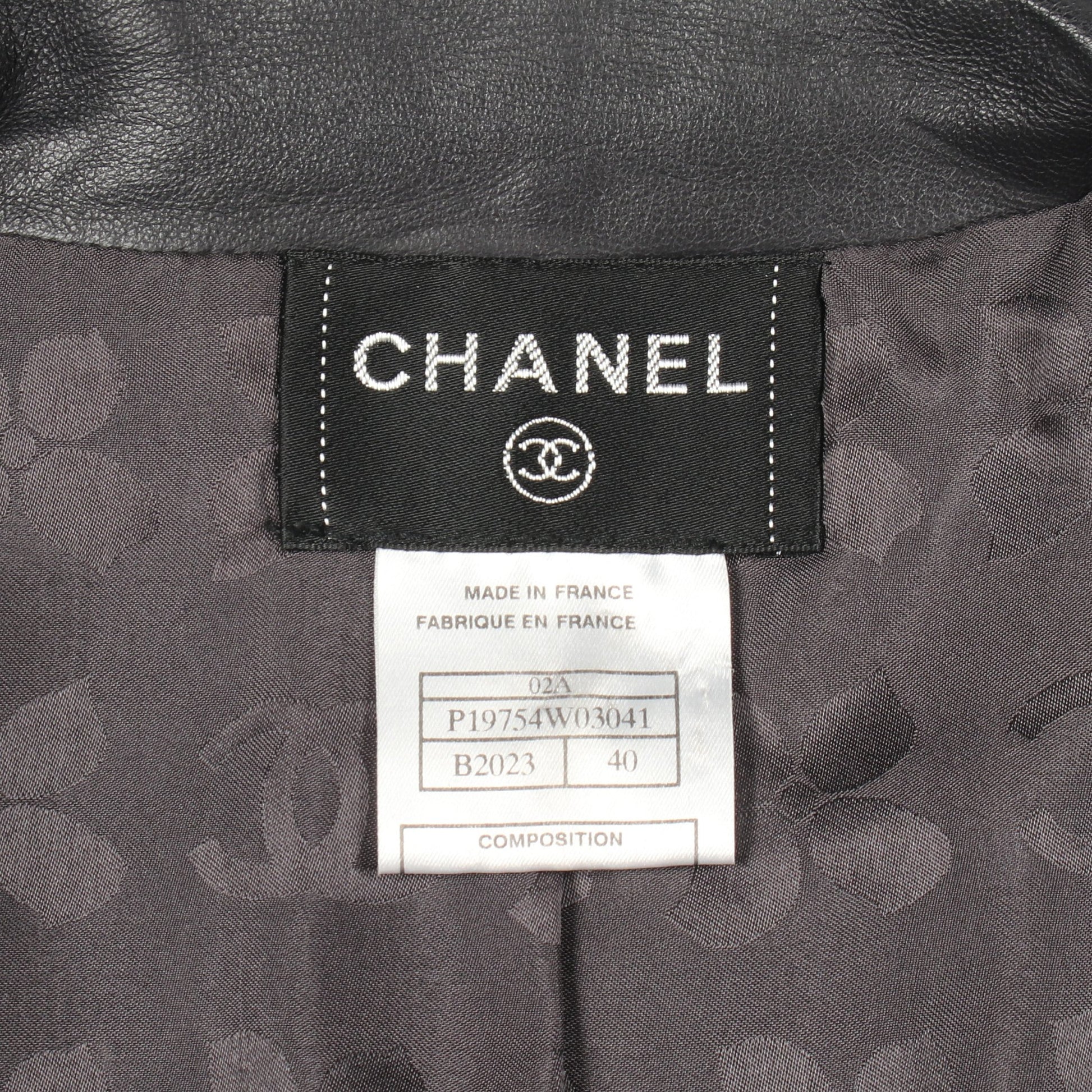 ココマーク ジップアップ ベスト ラムスキン ダークグレー 02A シャネル トップス CHANEL