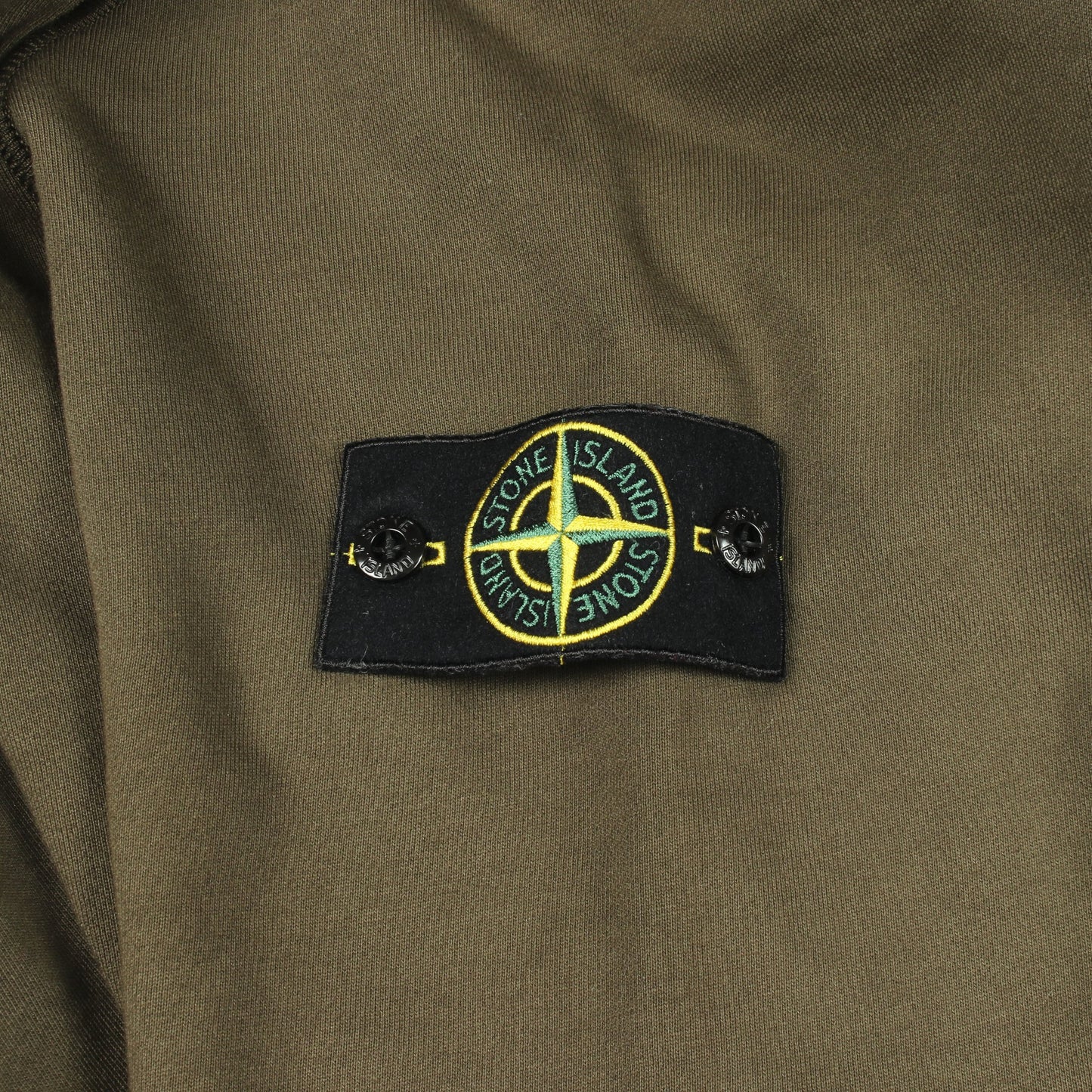 クルーネック スウェットシャツ コットン カーキグリーン ストーンアイランド トップス Stone Island