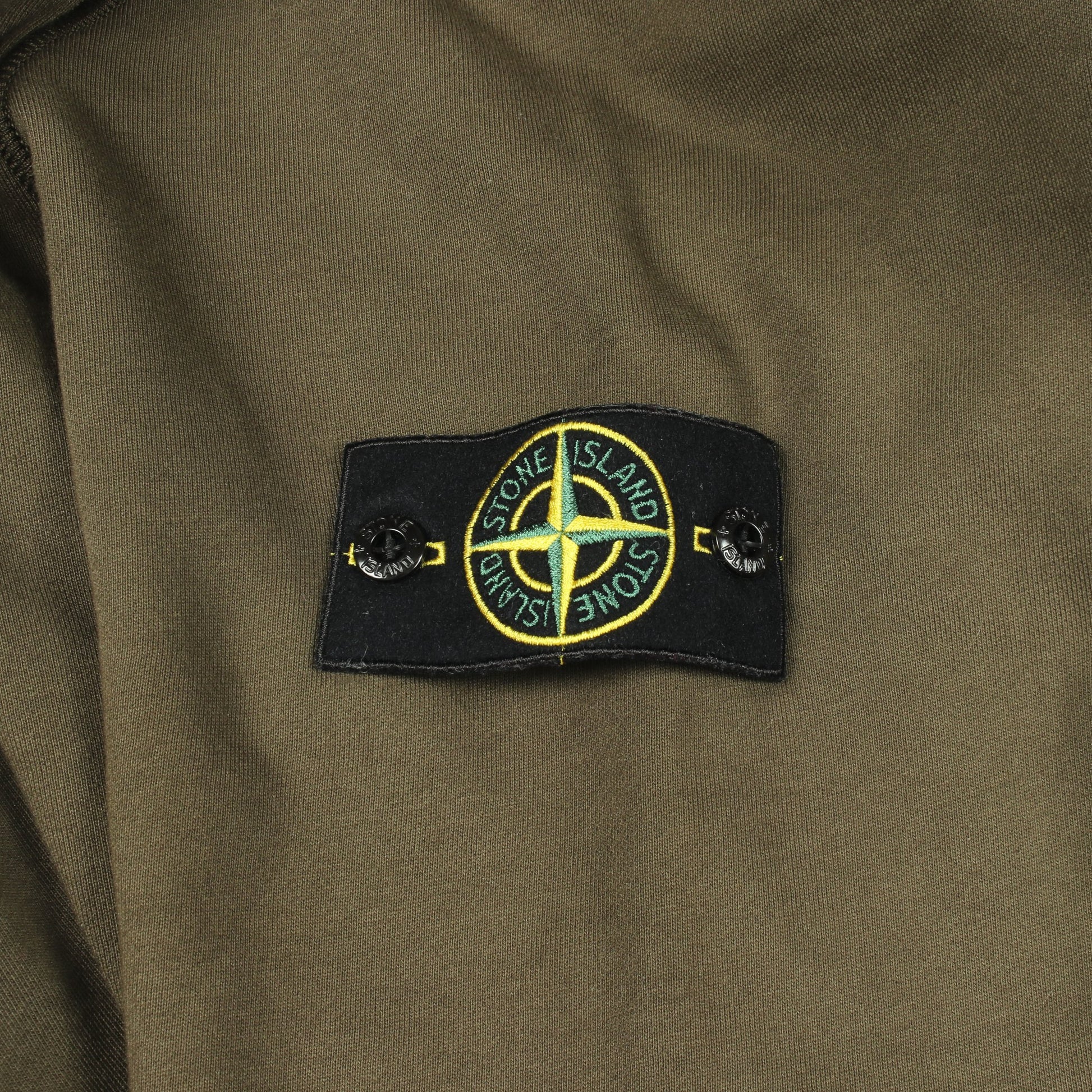 クルーネック スウェットシャツ コットン カーキグリーン ストーンアイランド トップス Stone Island