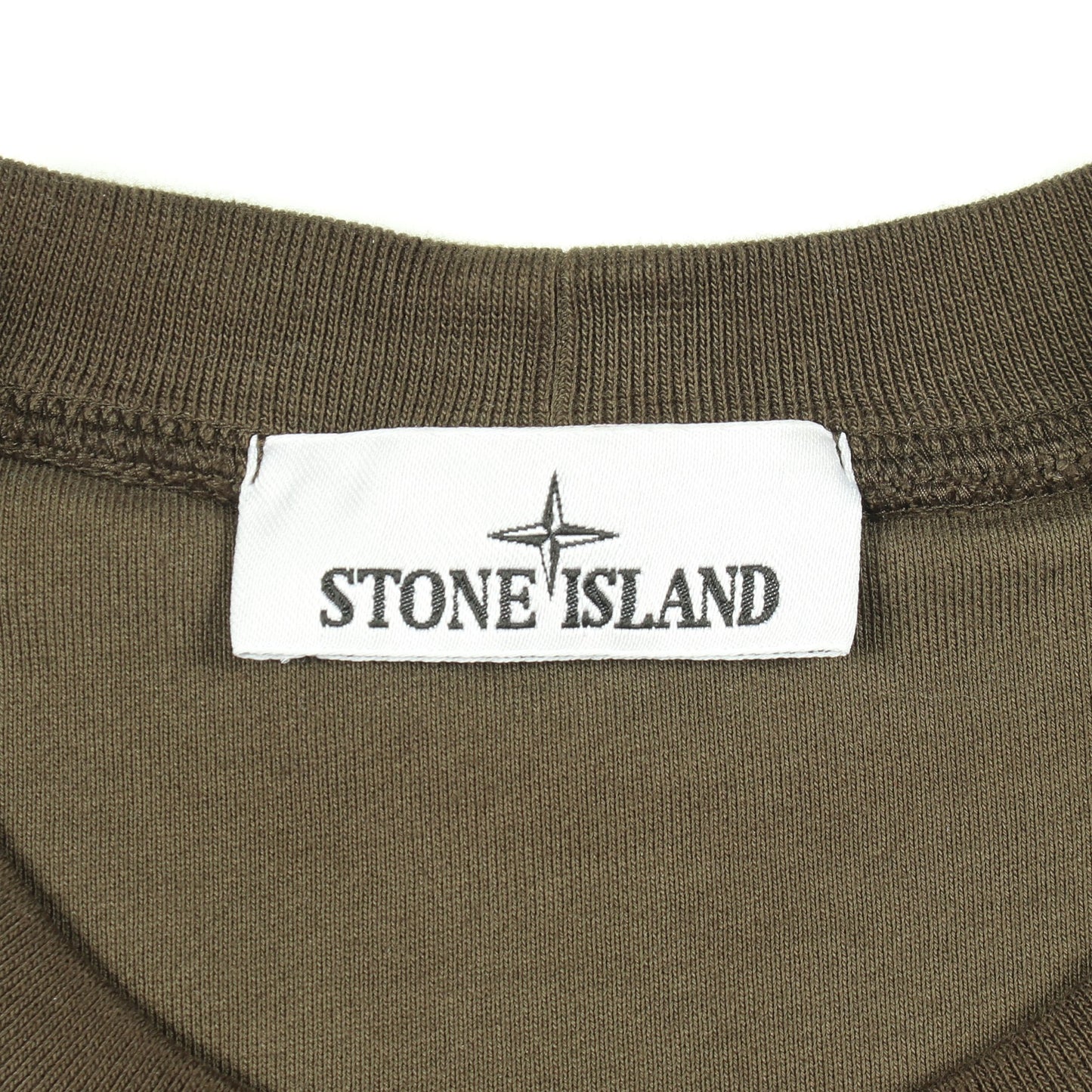 クルーネック スウェットシャツ コットン カーキグリーン ストーンアイランド トップス Stone Island