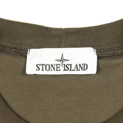 クルーネック スウェットシャツ コットン カーキグリーン ストーンアイランド トップス Stone Island