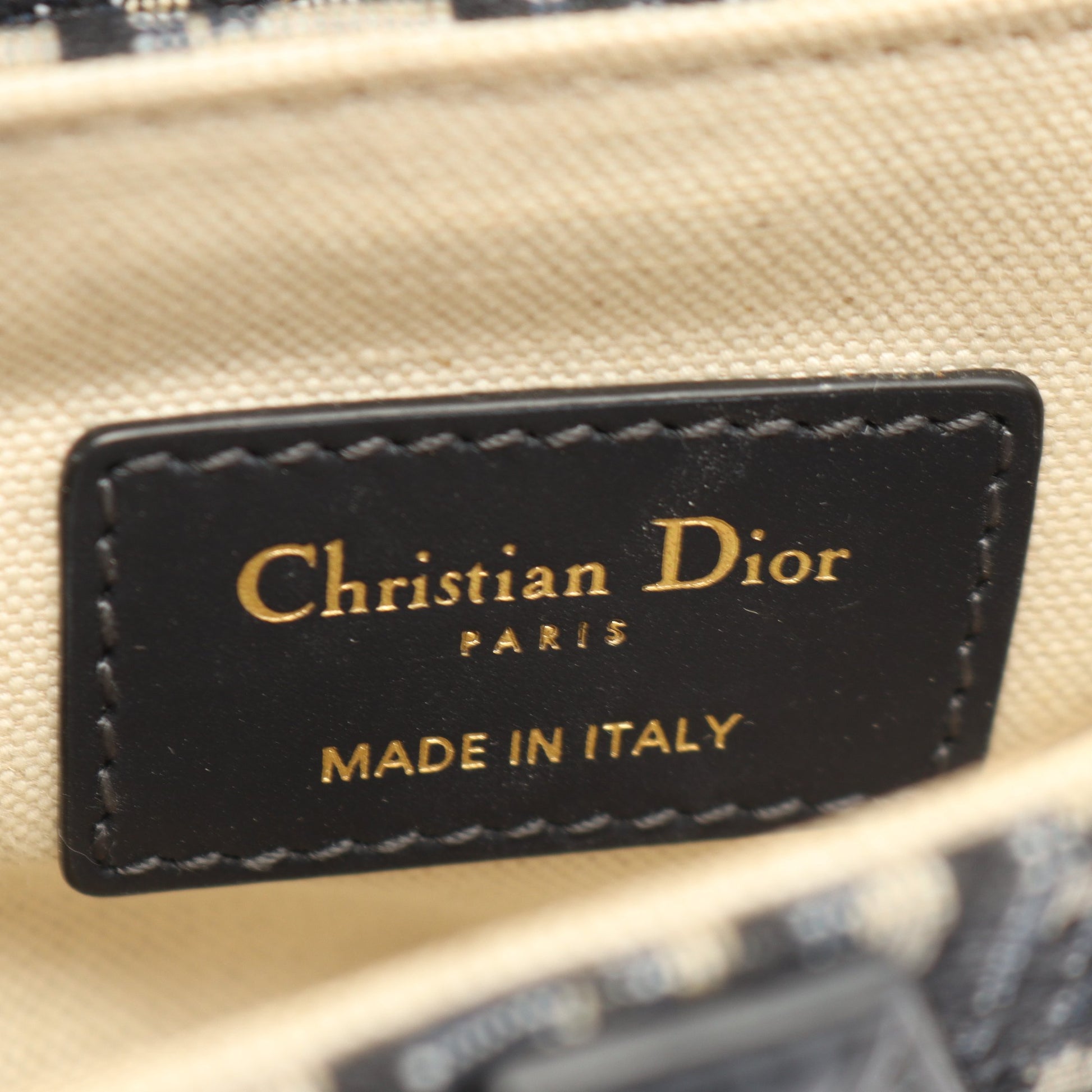 サドルバッグ ミニ オブリークジャカード ハンドバッグ キャンバス レザー ベージュ ネイビー クリスチャンディオール バッグ Christian Dior