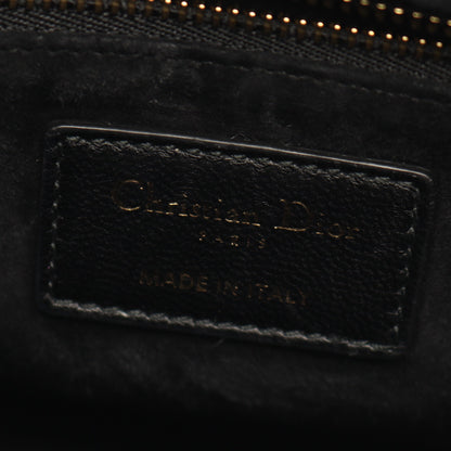 LADY DIOR レディディオール カナージュ 2WAY ハンドバッグ レザー ブラック クリスチャンディオール バッグ Christian Dior