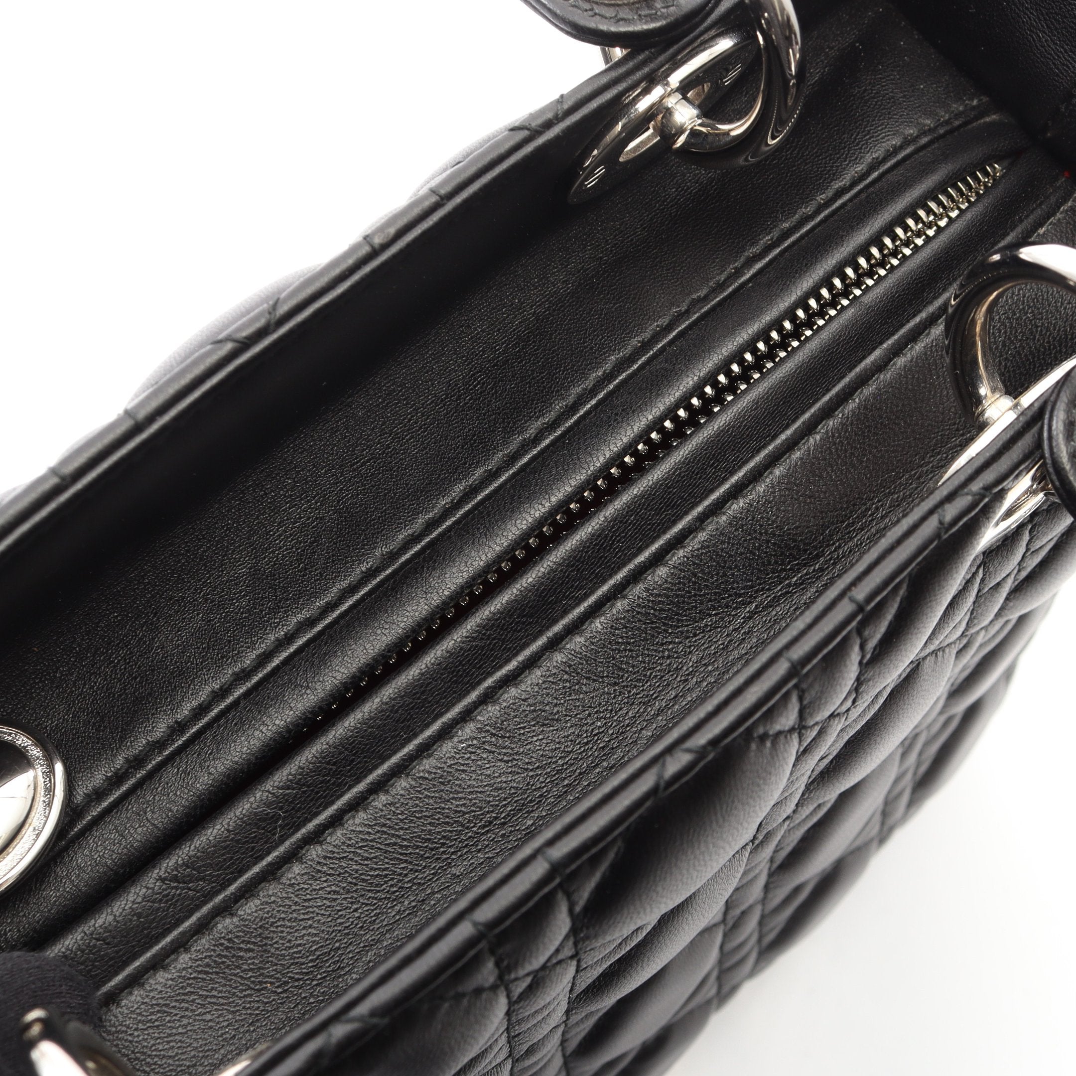 LADY DIOR レディディオール カナージュ 2WAY ハンドバッグ レザー