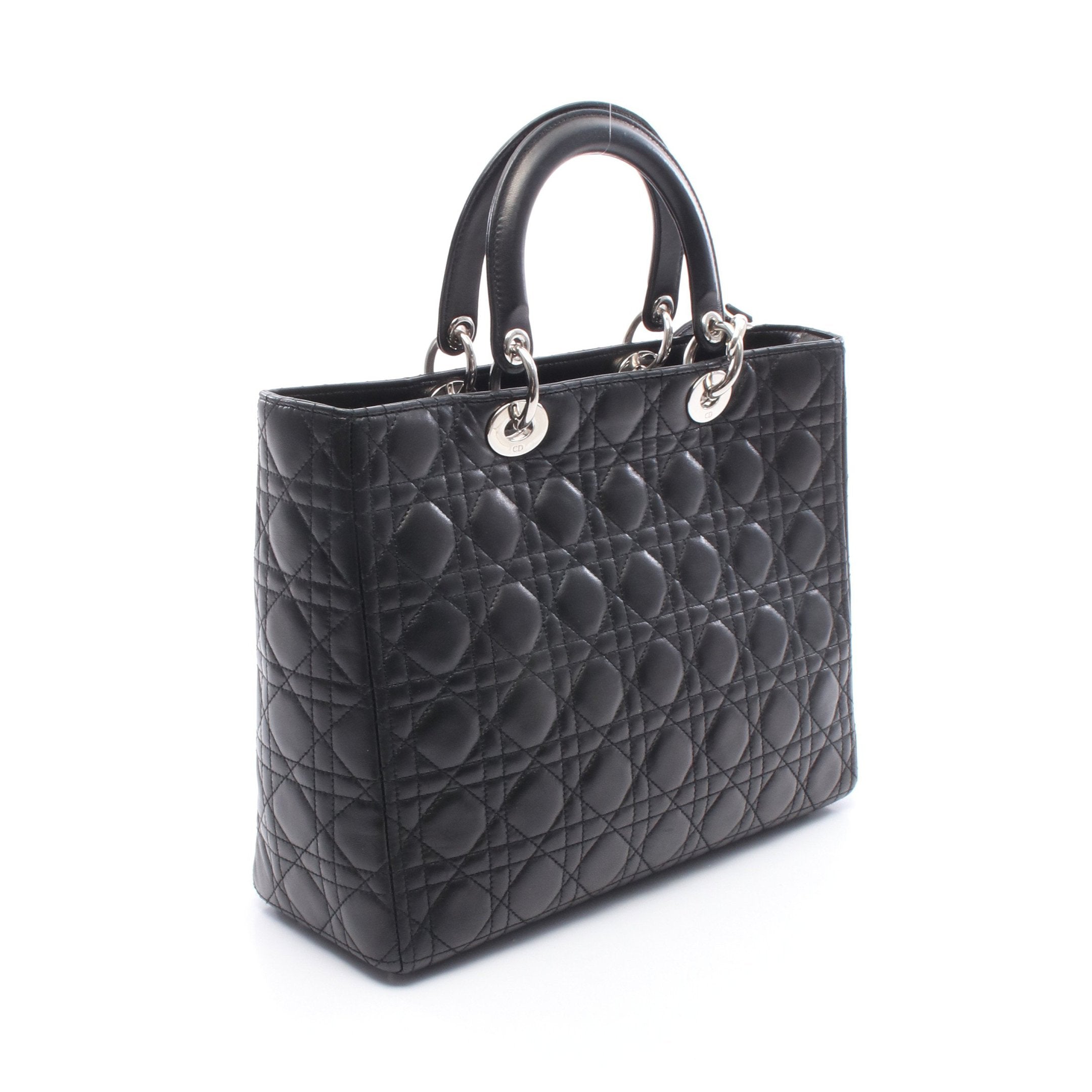 クリスチャンディオール  ハンドバッグ ブラック  Christian Dior カナージュ レディディオール Lady Dior ディオール レディディオール カナージュ ハンドバッグ