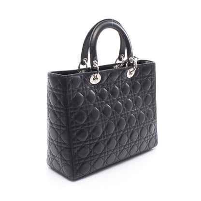 レディディオール ラージ カナージュ 2WAY ハンドバッグ レザー ブラック クリスチャンディオール バッグ Christian Dior