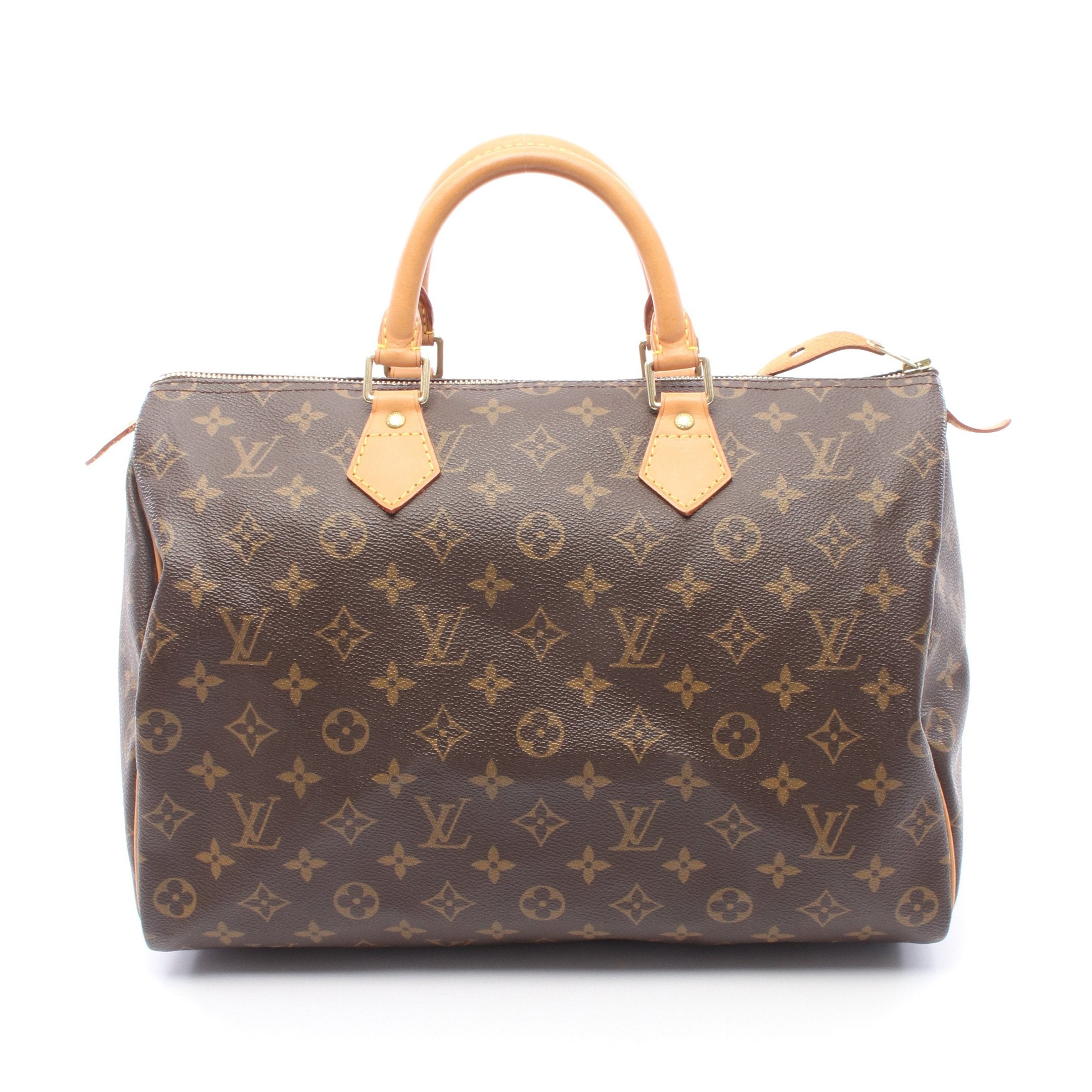 LOUIS VUITTON スピーディ 35 モノグラム ハンドバッグ スピーディ35 モノグラム ハンドバッグ PVC レザー ブラウン ルイ