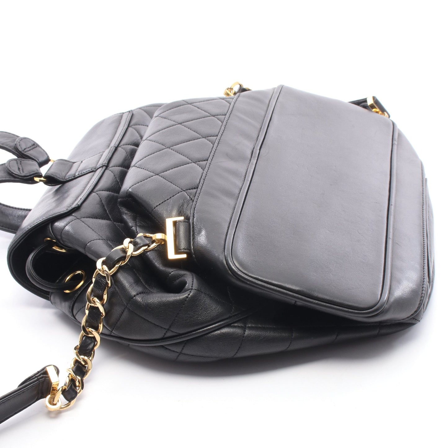 マトラッセ バックパック リュックサック ラムスキン ブラック ゴールド金具 シャネル バッグ CHANEL
