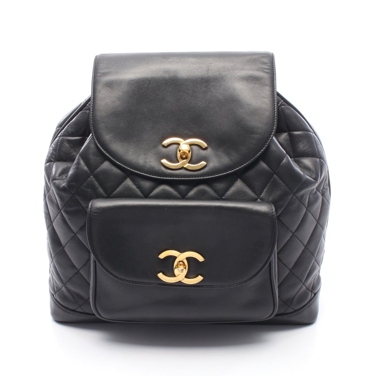 マトラッセ バックパック リュックサック ラムスキン ブラック ゴールド金具 シャネル バッグ CHANEL