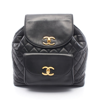 マトラッセ バックパック リュックサック ラムスキン ブラック ゴールド金具 シャネル バッグ CHANEL