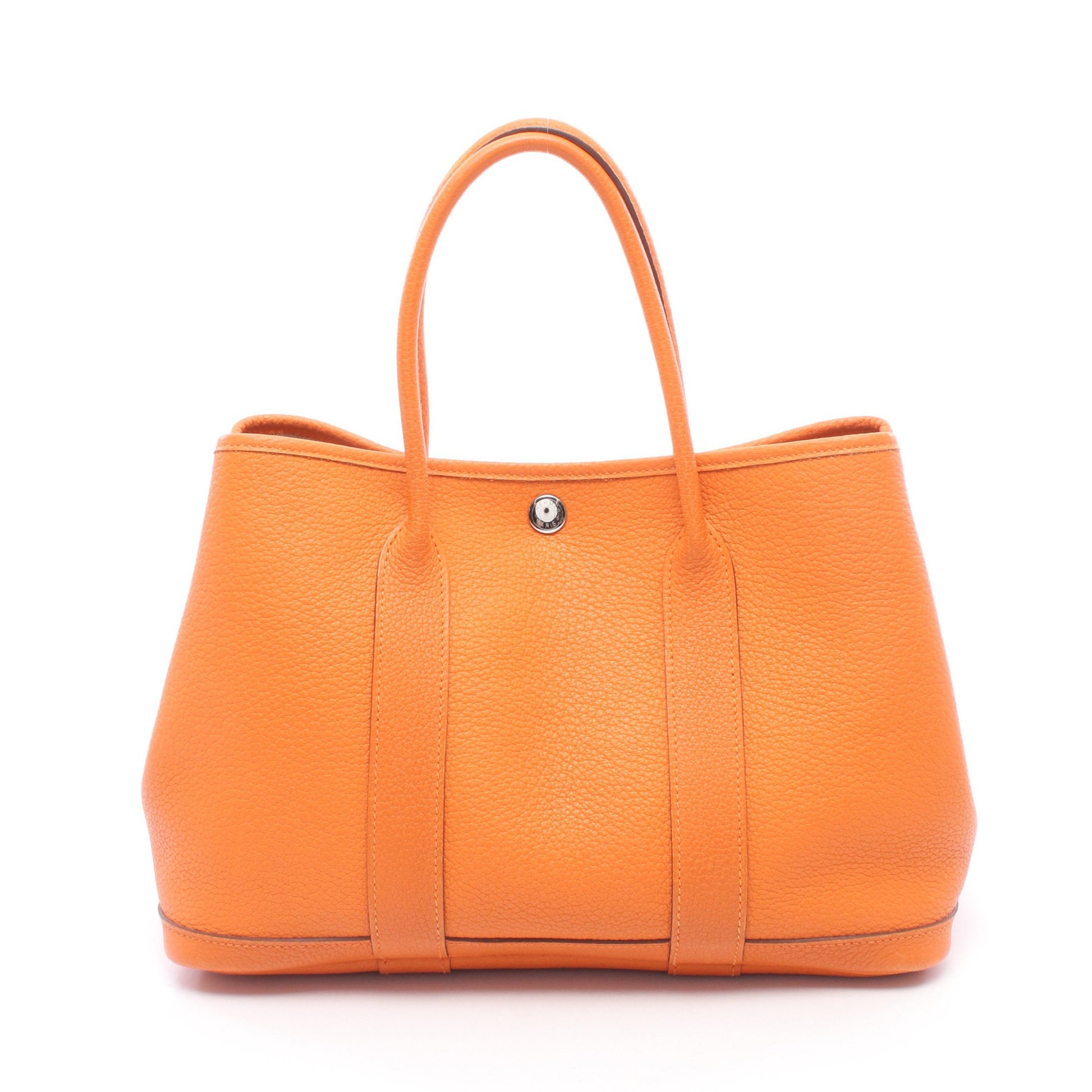 ガーデンパーティTPM フー ハンドバッグ トートバッグ ネゴンダ オレンジ シルバー金具 □O刻印 エルメス バッグ HERMES