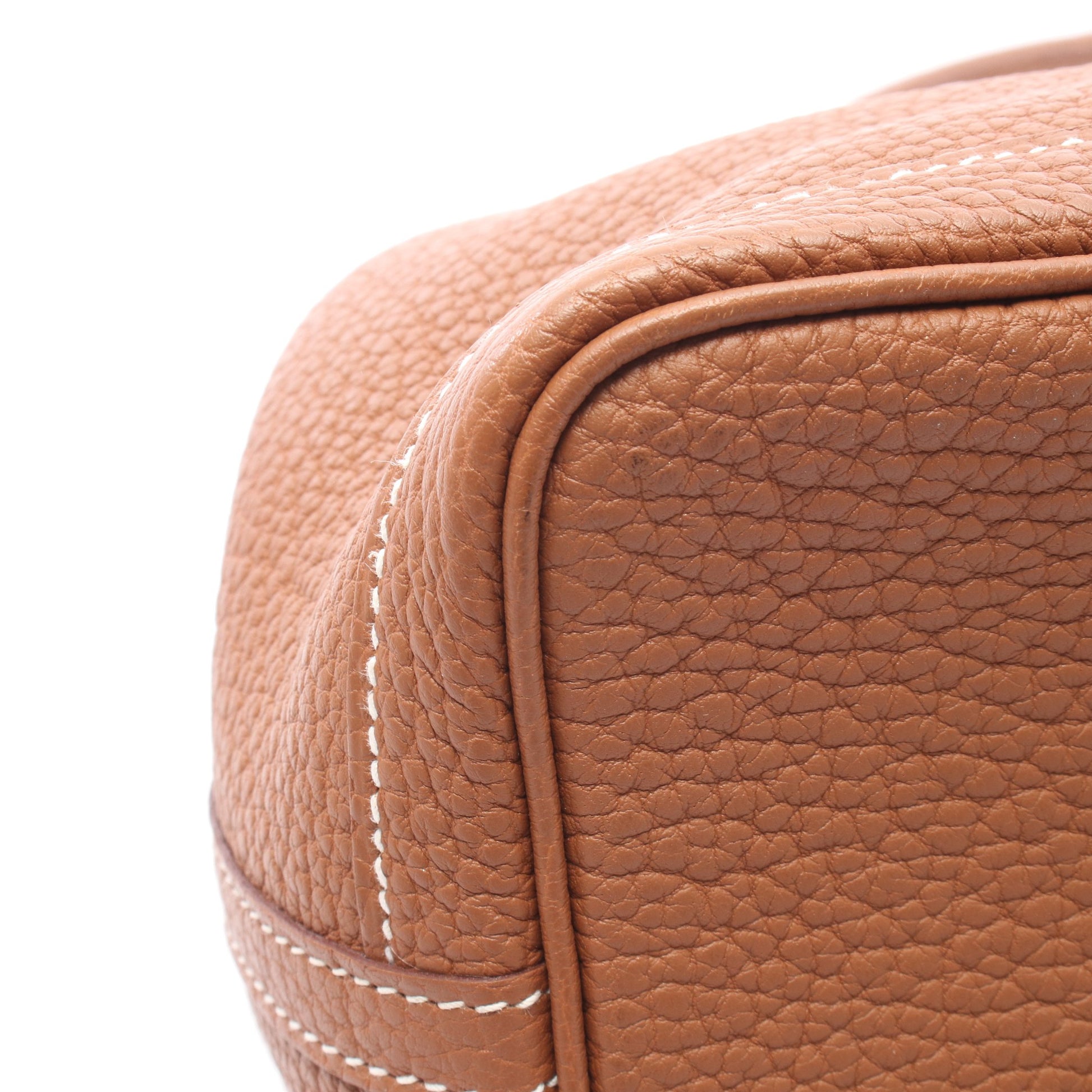 ガーデンパーティTPM ゴールド ハンドバッグ トートバッグ ネゴンダ ブラウン シルバー金具 Z刻印 エルメス バッグ HERMES