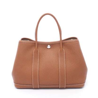 ガーデンパーティTPM ゴールド ハンドバッグ トートバッグ ネゴンダ ブラウン シルバー金具 Z刻印 エルメス バッグ HERMES
