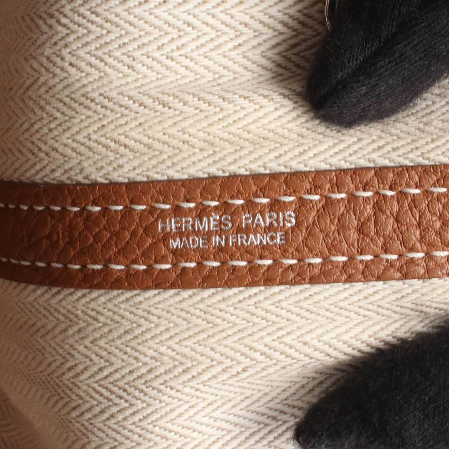 ガーデンパーティTPM ゴールド ハンドバッグ トートバッグ ネゴンダ ブラウン シルバー金具 Z刻印 エルメス バッグ HERMES