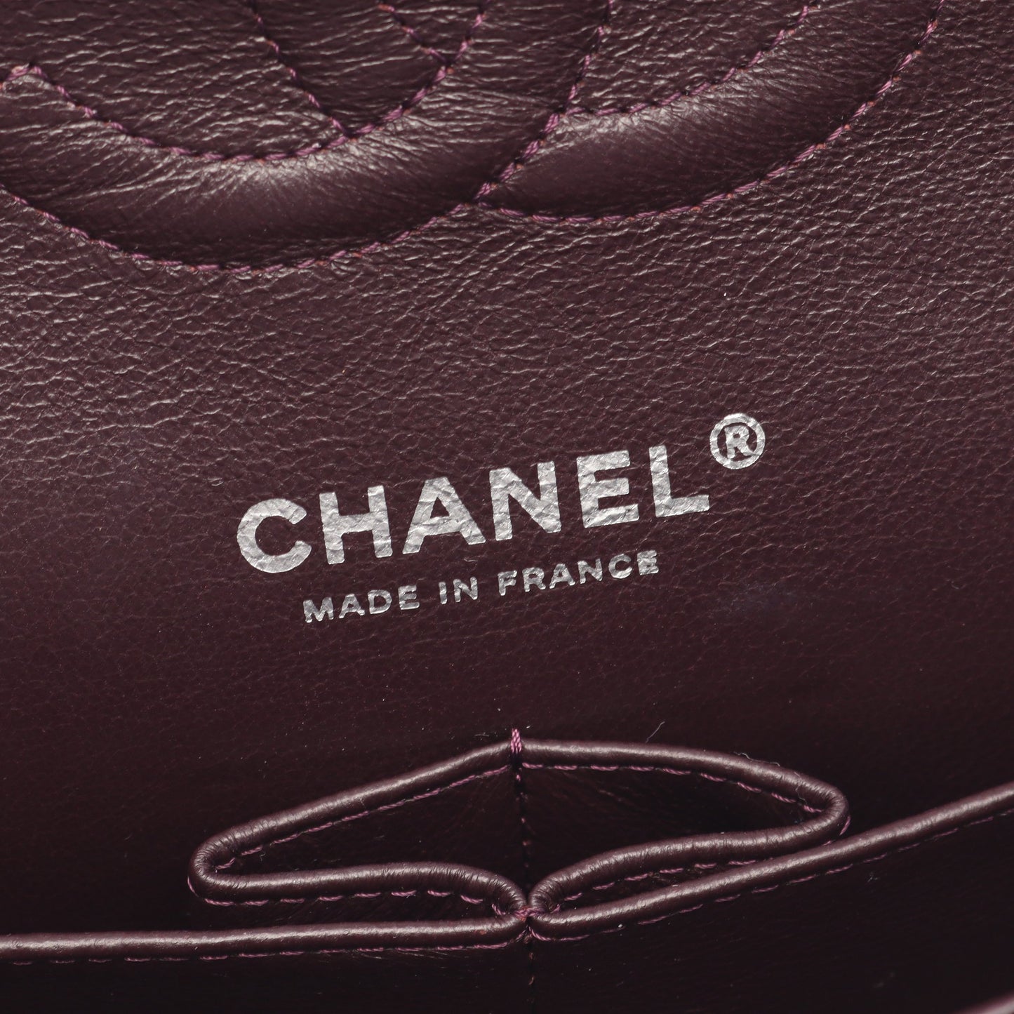 マトラッセ Wフラップ Wチェーンショルダーバッグ ラムスキン ダークパープル シルバー金具 シャネル バッグ CHANEL