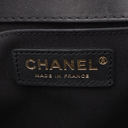 ボーイシャネル チェーンショルダーバッグ レザー ブラック ゴールド金具 シャネル バッグ CHANEL