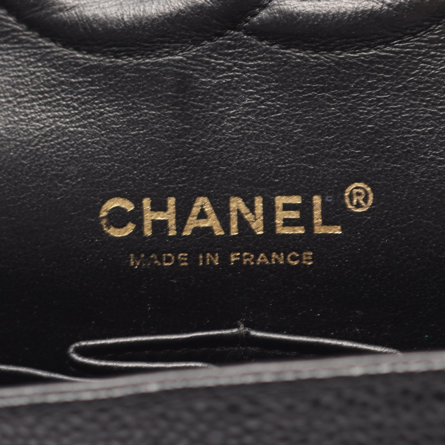 マトラッセ Wフラップ Wチェーンショルダーバッグ キャビアスキン ブラック ゴールド金具 シャネル バッグ CHANEL