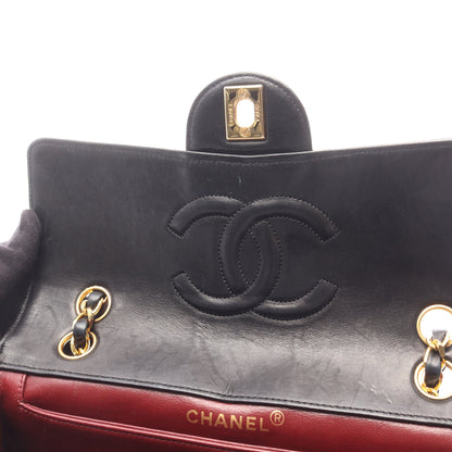 マトラッセ チェーンショルダーバッグ ラムスキン ブラック ゴールド金具 シャネル バッグ CHANEL