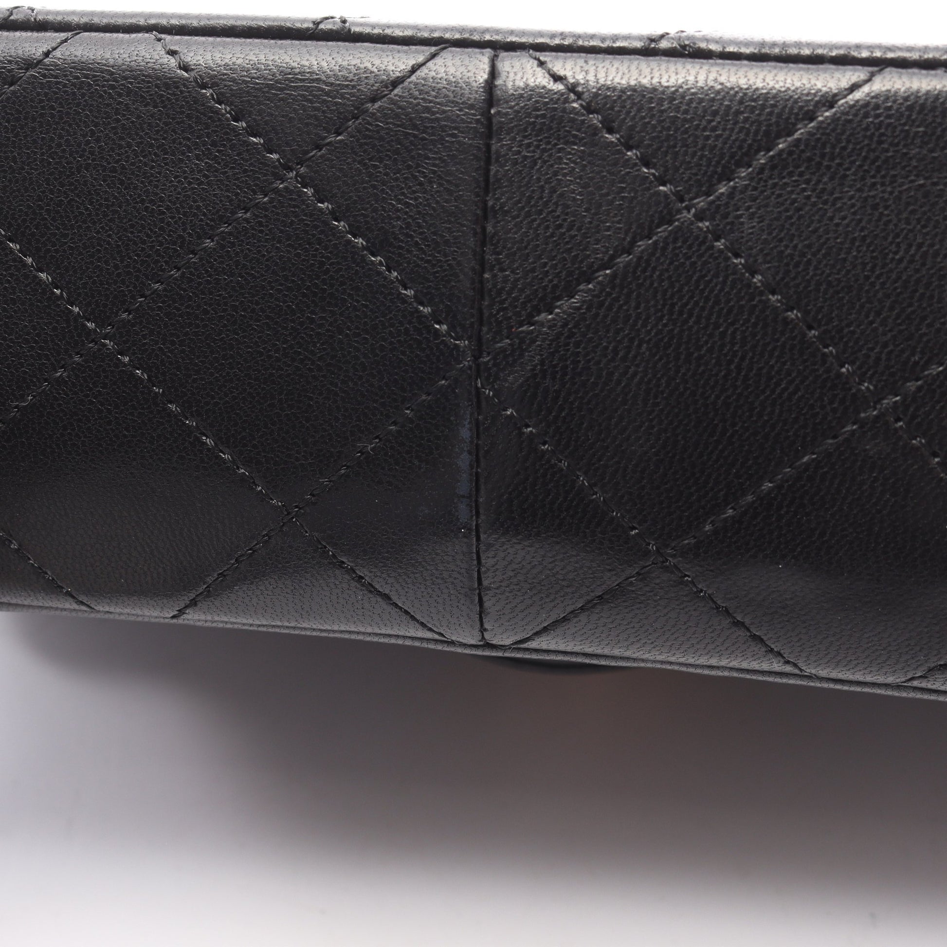マトラッセ チェーンショルダーバッグ ラムスキン ブラック ゴールド金具 シャネル バッグ CHANEL