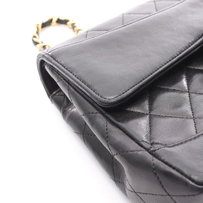 マトラッセ チェーンショルダーバッグ ラムスキン ブラック ゴールド金具 シャネル バッグ CHANEL