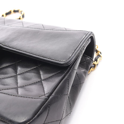 マトラッセ チェーンショルダーバッグ ラムスキン ブラック ゴールド金具 シャネル バッグ CHANEL