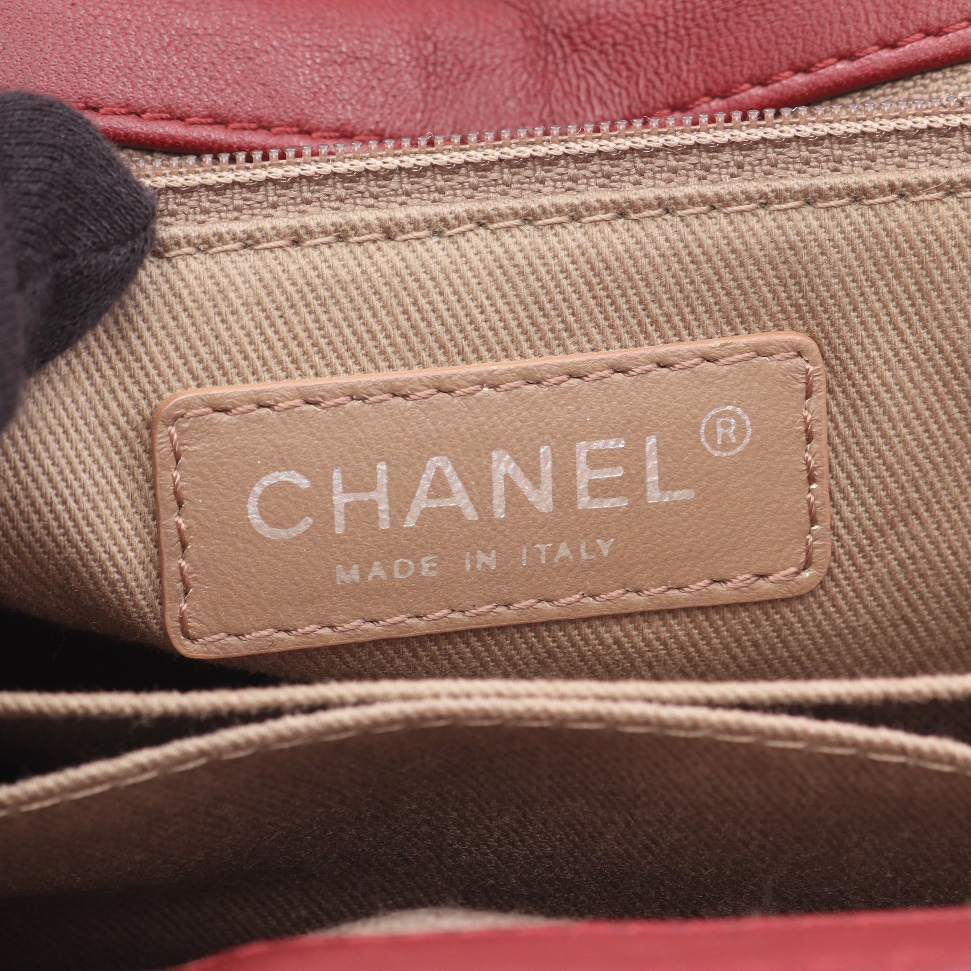 マトラッセ Wチェーンショルダーバッグ ラムスキン ボルドー シルバー金具 シャネル バッグ CHANEL