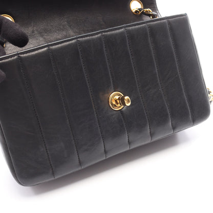 マドモアゼル チェーンショルダーバッグ ラムスキン ブラック ゴールド金具 シャネル バッグ CHANEL