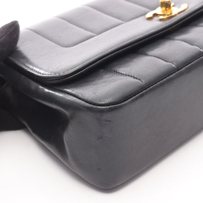 マドモアゼル チェーンショルダーバッグ ラムスキン ブラック ゴールド金具 シャネル バッグ CHANEL
