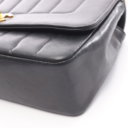 マドモアゼル チェーンショルダーバッグ ラムスキン ブラック ゴールド金具 シャネル バッグ CHANEL