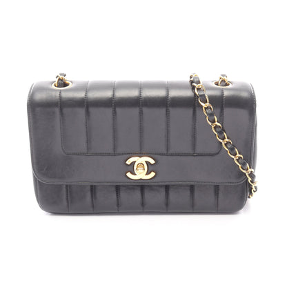 マドモアゼル チェーンショルダーバッグ ラムスキン ブラック ゴールド金具 シャネル バッグ CHANEL
