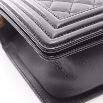 ボーイシャネル チェーンショルダーバッグ ラムスキン ブラック ゴールド金具 シャネル バッグ CHANEL