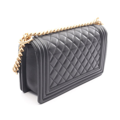 ボーイシャネル チェーンショルダーバッグ ラムスキン ブラック ゴールド金具 シャネル バッグ CHANEL