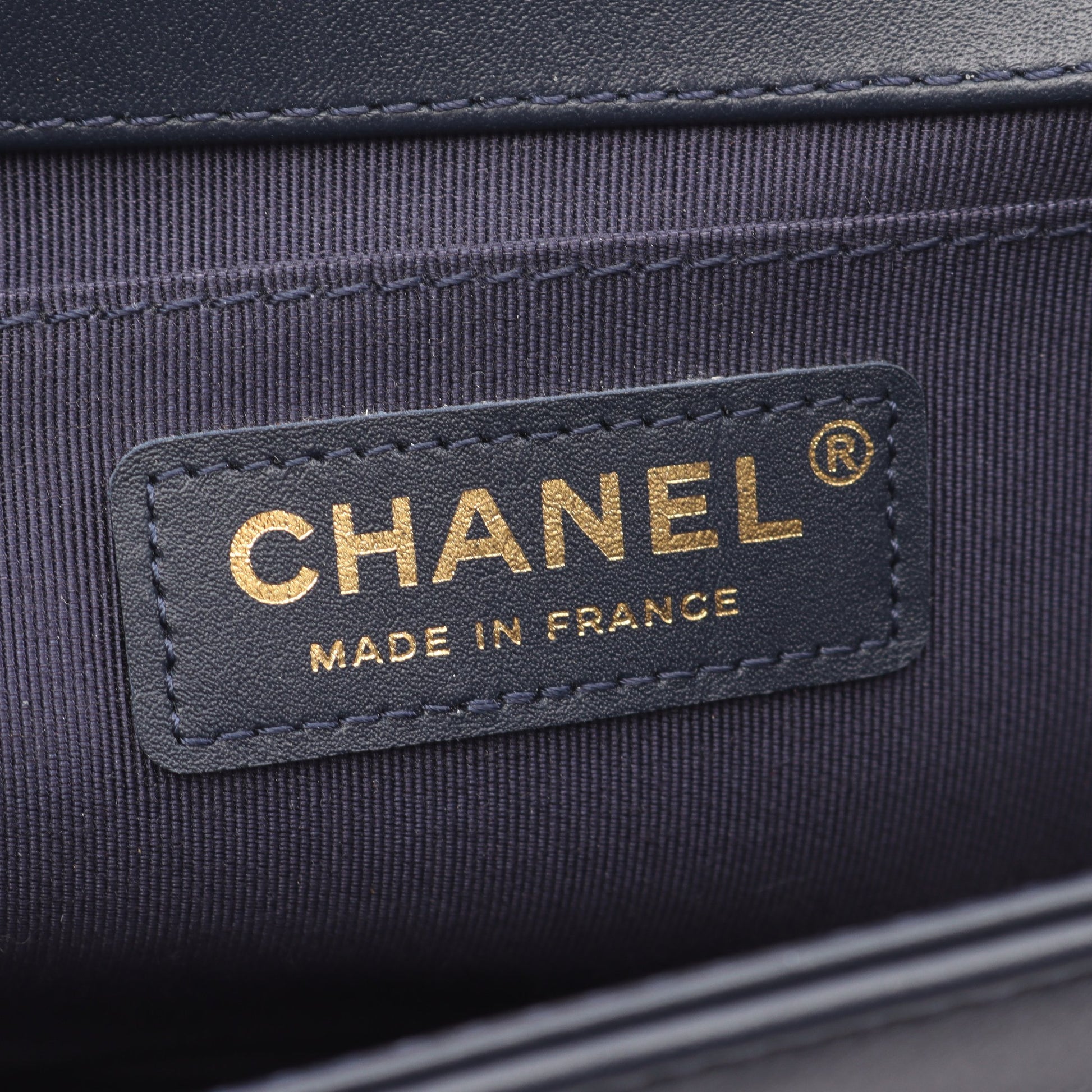 ボーイシャネル チェーンショルダーバッグ レザー ネイビー ゴールド金具 シャネル バッグ CHANEL