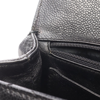 マトラッセ ハンドバッグ キャビアスキン ブラック ゴールド金具 シャネル バッグ CHANEL