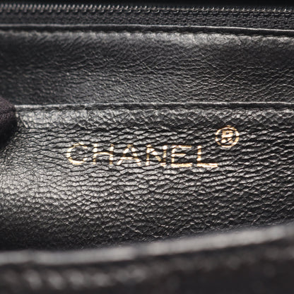 マトラッセ ハンドバッグ キャビアスキン ブラック ゴールド金具 シャネル バッグ CHANEL