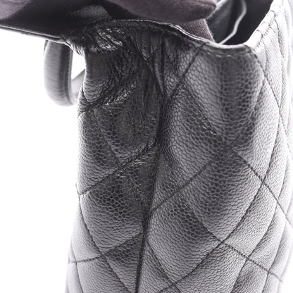 マトラッセ ハンドバッグ キャビアスキン ブラック ゴールド金具 シャネル バッグ CHANEL