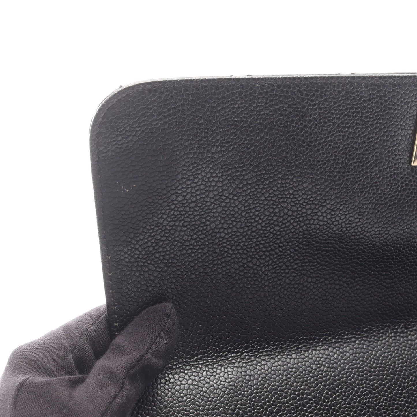 マトラッセ ハンドバッグ キャビアスキン ブラック ゴールド金具 シャネル バッグ CHANEL